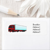 Afbeelding van rode vrachtwagen etiket (Insitu)