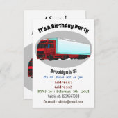 Afbeelding van rode vrachtwagen kaart (Voorkant / Achterkant)