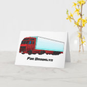 Afbeelding van rode vrachtwagen kaart (Gele Bloem)