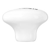 Afbeelding van rode vrachtwagen keramische knop (Zijkant)