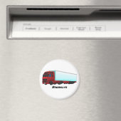 Afbeelding van rode vrachtwagen magneet (Insitu (Vaatwasser))