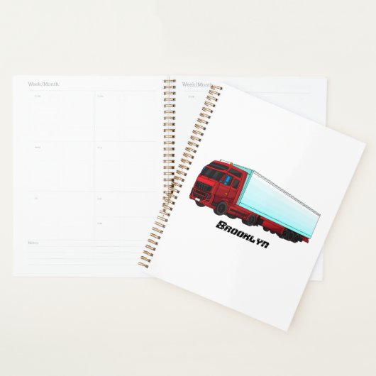 Afbeelding van rode vrachtwagen planner (Display)