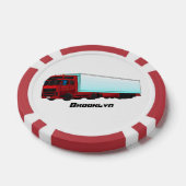 Afbeelding van rode vrachtwagen poker chips (Enkel)