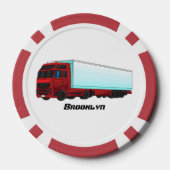 Afbeelding van rode vrachtwagen poker chips (Achterkant)
