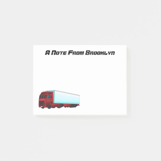 Afbeelding van rode vrachtwagen post-it® notes (Voorkant)