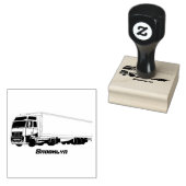 Afbeelding van rode vrachtwagen rubberstempel (Gestempeld)