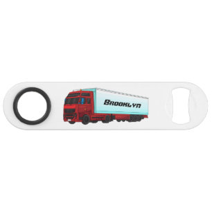 Afbeelding van rode vrachtwagen speed flessenopener
