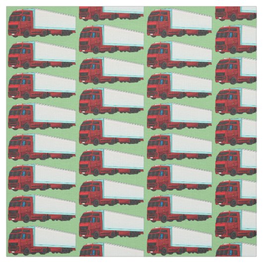 Afbeelding van rode vrachtwagen stof (Swatch)