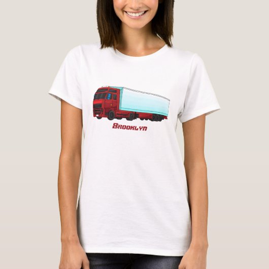 Afbeelding van rode vrachtwagen t-shirt (Voorkant)