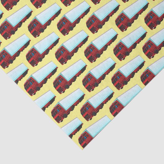 Afbeelding van rode vrachtwagen tissuepapier (Detail)