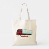 Afbeelding van rode vrachtwagen tote bag (Achterkant)