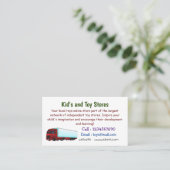 Afbeelding van rode vrachtwagen visitekaartje (Staand voorkant)