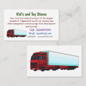 Afbeelding van rode vrachtwagen visitekaartje (Voorkant / Achterkant)