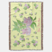 afbeelding van  roze bloemen deken (Voorkant Verticaal)