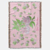 afbeelding van  roze bloemen deken (Voorkant Verticaal)