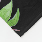 afbeelding van  roze bloemen fleece deken (Hoek)