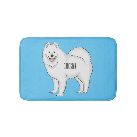 Afbeelding van Samoyed cartoon Badmat (Voorkant)