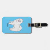 Afbeelding van Samoyed cartoon Bagagelabel (Voorkant horizontaal)