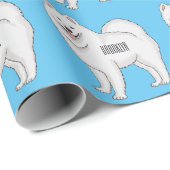 Afbeelding van Samoyed cartoon Cadeaupapier (Rol Hoek)
