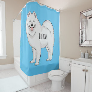 Afbeelding van Samoyed cartoon Douchegordijn