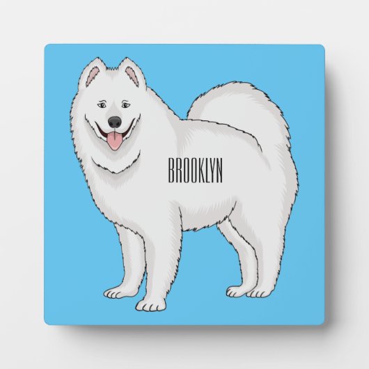 Afbeelding van Samoyed cartoon Fotoplaat (Voorkant)
