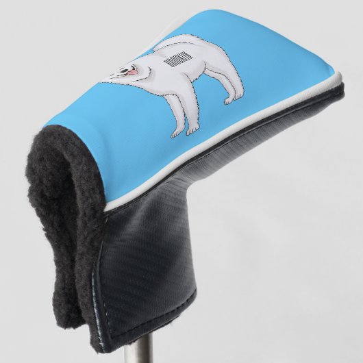 Afbeelding van Samoyed cartoon Golfheadcover (3/4 voorkant)