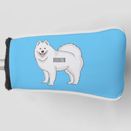 Afbeelding van Samoyed cartoon Golfheadcover (Voorkant)