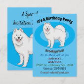 Afbeelding van Samoyed cartoon Kaart (Voorkant / Achterkant)