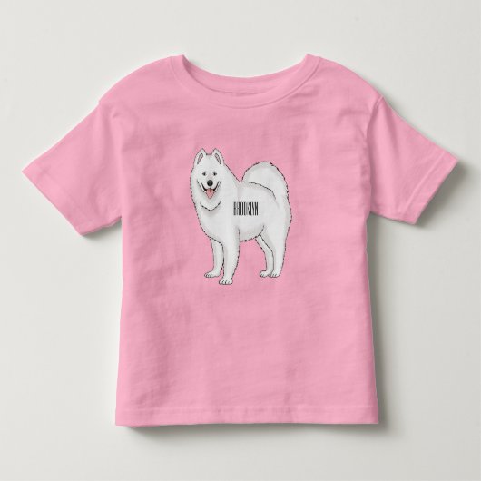 Afbeelding van Samoyed cartoon Kinder Shirts (Voorkant)