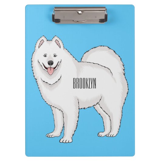 Afbeelding van Samoyed cartoon Klembord (Voorkant)