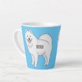 Afbeelding van Samoyed cartoon Latte Mok (Linkerhoek)