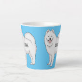 Afbeelding van Samoyed cartoon Latte Mok (Voorkant)