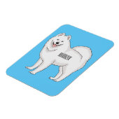 Afbeelding van Samoyed cartoon Magneet (Linkerzijde)