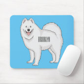 Afbeelding van Samoyed cartoon Muismat (Met muis)
