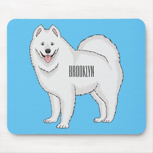 Afbeelding van Samoyed cartoon Muismat (Voorkant)