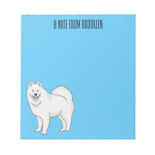 Afbeelding van Samoyed cartoon Notitieblok (Voorkant)