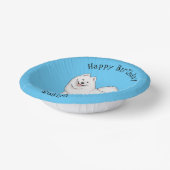 Afbeelding van Samoyed cartoon Papieren Kommen (Gebogen)