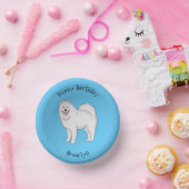 Afbeelding van Samoyed cartoon Papieren Kommen (Feest)