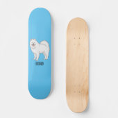 Afbeelding van Samoyed cartoon Persoonlijk Skateboard (Voorkant)