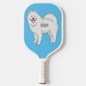 Afbeelding van Samoyed cartoon Pickleball Paddle (Achterkant)