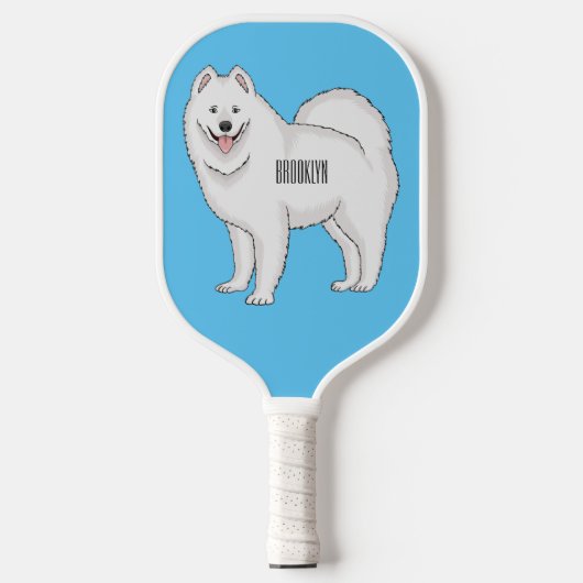 Afbeelding van Samoyed cartoon Pickleball Paddle (Voorkant)