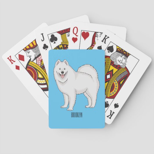 Afbeelding van Samoyed cartoon Pokerkaarten (Achterkant)