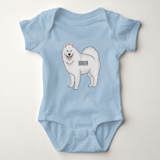 Afbeelding van Samoyed cartoon Romper (Voorkant)