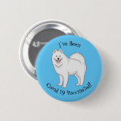 Afbeelding van Samoyed cartoon Ronde Button 5,7 Cm (Voorkant /achterkant)