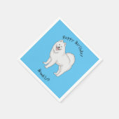 Afbeelding van Samoyed cartoon Servet (Hoek)