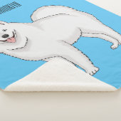 Afbeelding van Samoyed cartoon Sherpa Deken (3/4)