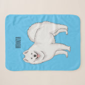 Afbeelding van Samoyed cartoon Sherpa Deken (Voorkant (horizontaal))