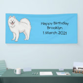 Afbeelding van Samoyed cartoon Spandoek (Beurs)