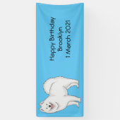 Afbeelding van Samoyed cartoon Spandoek (Verticaal)