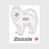 Afbeelding van Samoyed cartoon Sticker (Vel)